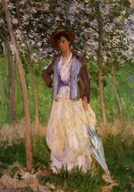 Клод Моне Прогуливающаяся (Сюзанна Хосхеде) 1887г